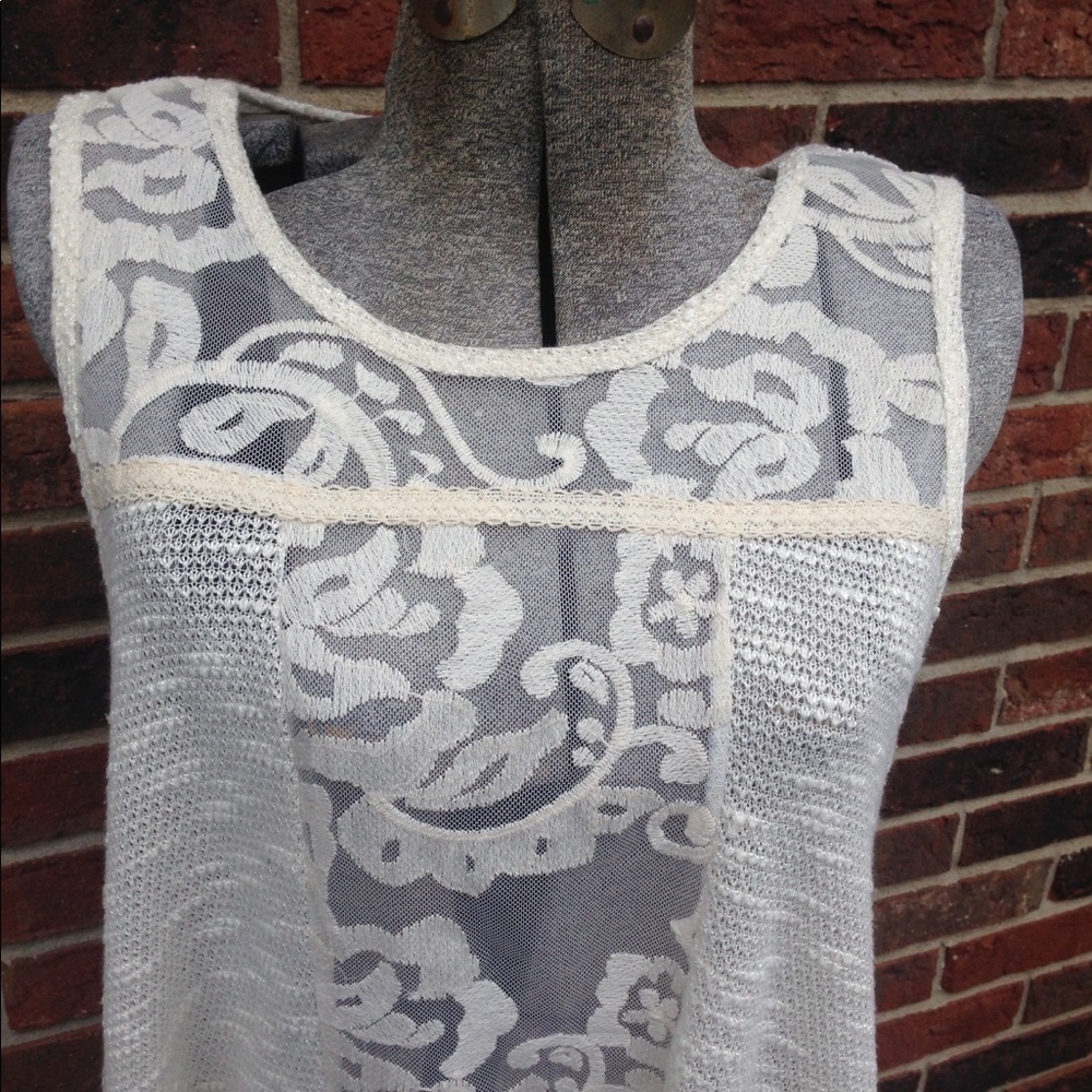 Altar"d State Cream Sleeveless Tunic women’s Size Medium - Picture 4 of 5